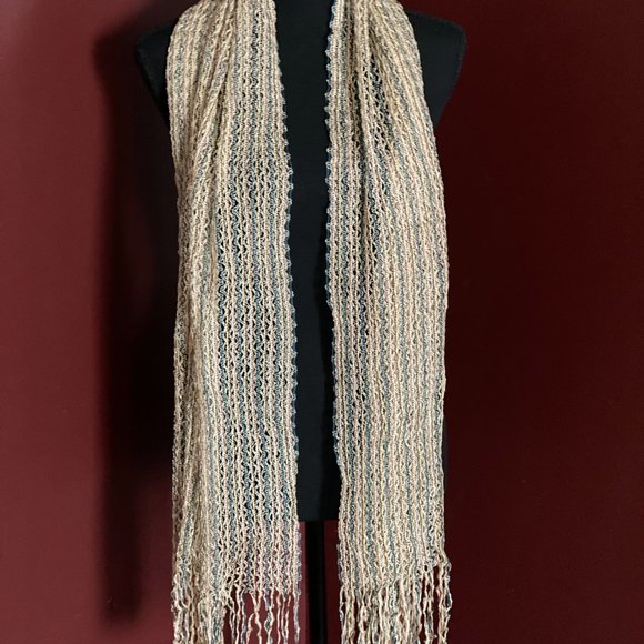 Vintage Open Weave Multi Accent Scarf - Picture 2 of 7